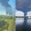 Kadry z nagrania opublikowanego przez Wołodymyra Zełenskiego, ukazujące skutki ukraińskich ataków na