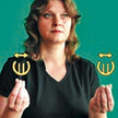 Bożena Kunat prezentuje słowo „ekonomia” w języku migowym