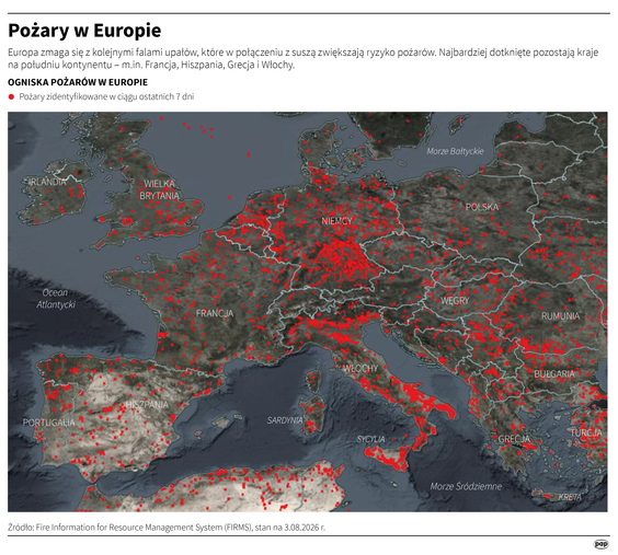 Pożary w Europie