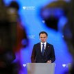 Minister finansów i gospodarki Andrzej Domański na konferencji prasowej po posiedzeniu Rady Ministró