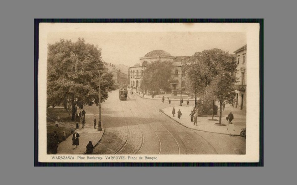 Plac Bankowy z XIX w. Budynek został zaprojektowany przez Antonio Corazziego dla Banku Polskiego. Gi