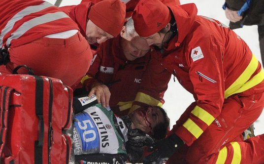 Tak wyglądał Ammann po upadku