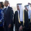 Prezydent USA Barack Obama z małżonką Michelle z wizytą w Arabii Saudyjskiej