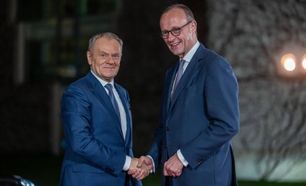 Premier Donald Tusk i kanclerz Friedrich Merz w Berlinie, 5 grudnia 2025 r.