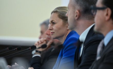 Ministra edukacji Barbara Nowacka na posiedzeniu rządu