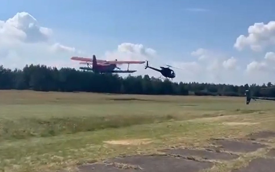 Borne Sulinowo. Niewiele brakowało, a samolot An-2 zderzyłby się z helikopterem