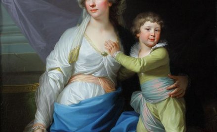 „Portret Anny Teresy z Ossolińskich Potockiej z wnukiem Alfredem”, Giovanni Battista Lampi Starszy o