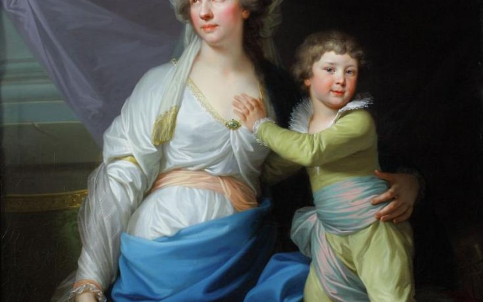 „Portret Anny Teresy z Ossolińskich Potockiej z wnukiem Alfredem”, Giovanni Battista Lampi Starszy o
