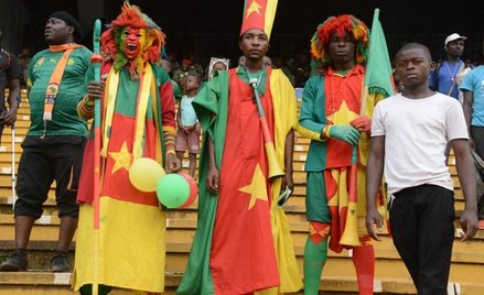 Kibice Kamerunu podczas meczu towarzyskiego Kamerun - Kongo
