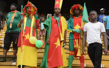 Kibice Kamerunu podczas meczu towarzyskiego Kamerun - Kongo