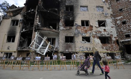 Zniszczenia w okupowanym przez pewien czas przez Rosjan Irpieniu, w obwodzie kijowskim