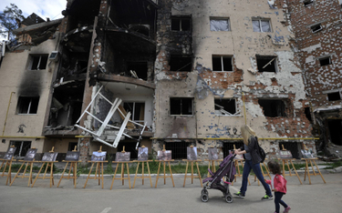Zniszczenia w okupowanym przez pewien czas przez Rosjan Irpieniu, w obwodzie kijowskim