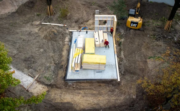 Rekonstrukcja domków fińskich na Polu Mokotowskim