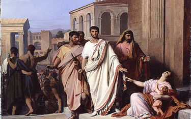 „Gajusz Grakchus wezwany przez senat” – obraz Pierre-Nicolasa Brisseta z 1840 r.