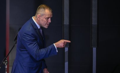 Prezydent Karol Nawrocki podczas wspólnej konferencji z Tamásem Sulyokiem