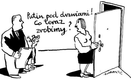 Komentarz rysunkowy. Putin pod drzwiami