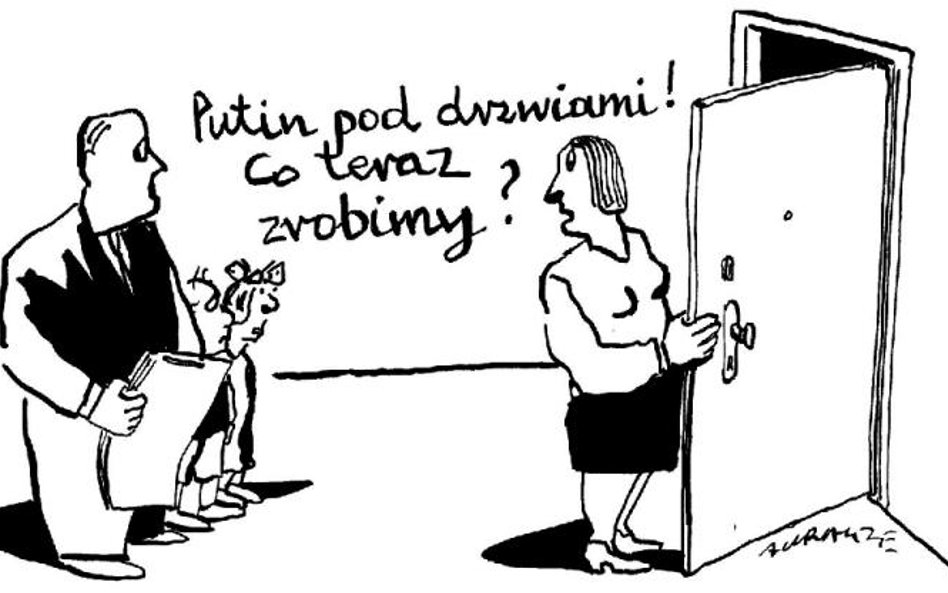 Komentarz rysunkowy. Putin pod drzwiami