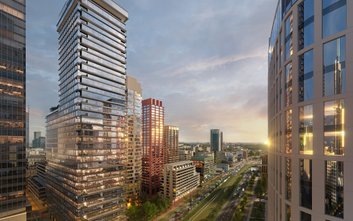 Zaprojektowany przez pracownię JEMS Architekci, budynek będzie składał się z dwóch części: 150-metro