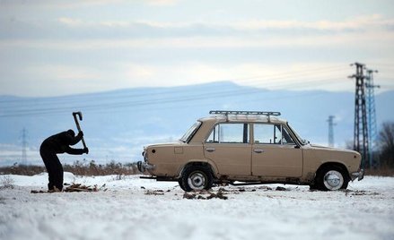 Zima na przedmieściach Sofii, stolicy Bułgarii