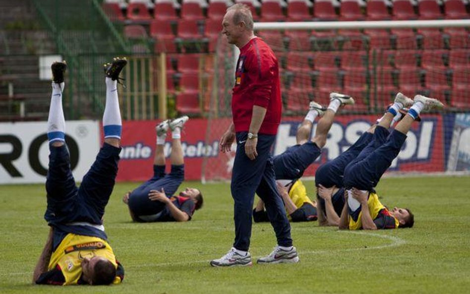 Trening Polaków przed meczem z Finlandią