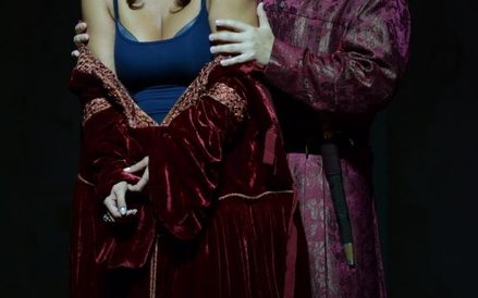 Jako Luna z Anną Netrebko (Leonora) w „Trubadurze”, Salzburg 2015