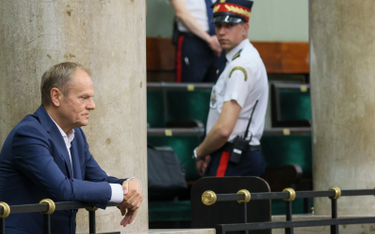 Donald Tusk w Sejmie, w czasie głosowania nad wetem Senatu do „lex Tusk”
