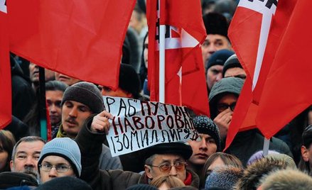 Na placu Puszkina w centrum Moskwy zebrały się wczoraj wieczorem tysiące ludzi