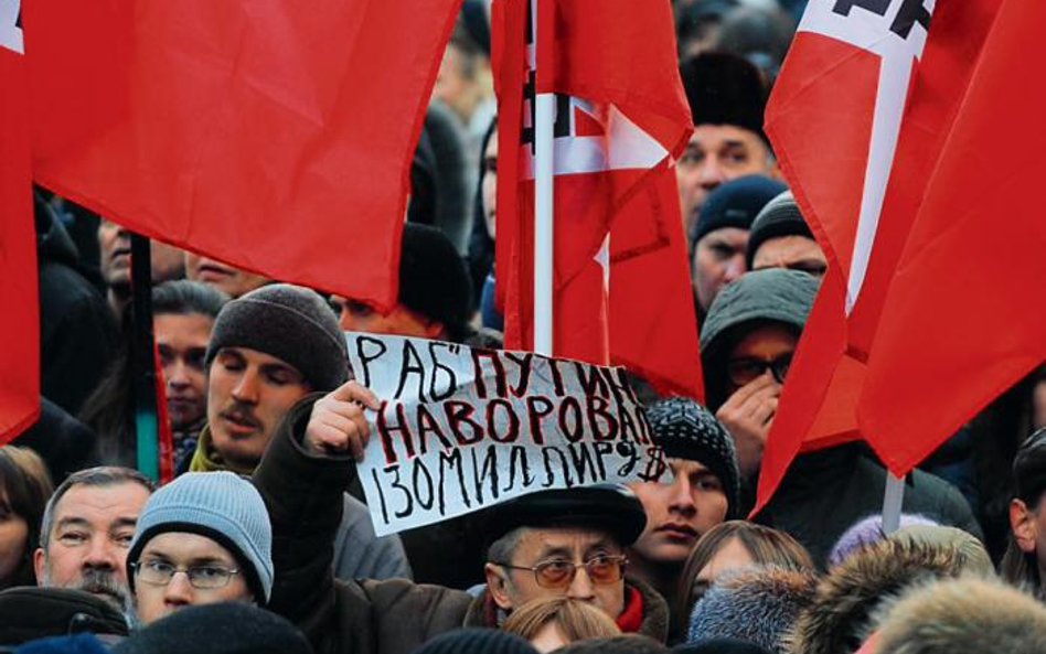 Na placu Puszkina w centrum Moskwy zebrały się wczoraj wieczorem tysiące ludzi