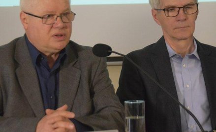 Wśród uczestników dyskusji byli (od lewej): prof. Jerzy Hausner i Mirosław Gronicki