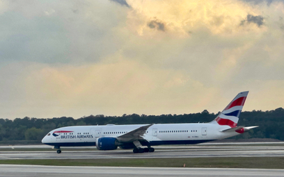 British Airways Boeing 787-9 Dreamliner w porcie lotniczym Houston-George Bush w Teksasie