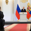 Prezydent Rosji, Władimir Putin, ogłasza nielegalną aneksję na Kremlu
