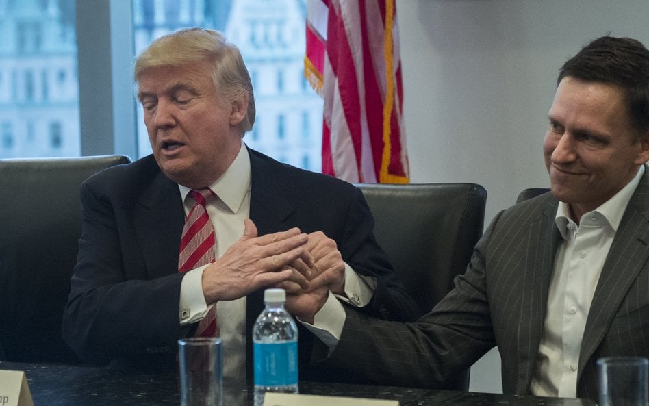 Peter Thiel, który jest współwłaścicielem Palantira, jest wielkim zwolennikiem Donalda Trumpa