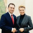 Hanna Zdanowska, prezydent Łodzi i Tomasz Trela, wiceprezydent Łodzi