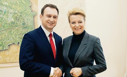 Hanna Zdanowska, prezydent Łodzi i Tomasz Trela, wiceprezydent Łodzi