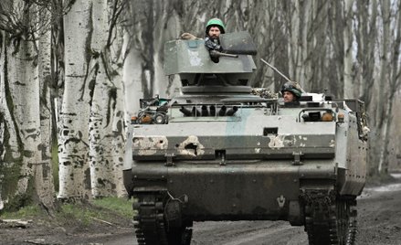 Ukraińscy żołnierze w rejonie Bachmutu