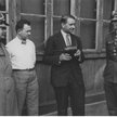 Stoją od lewej: płk Pluciński, NN, inż. Michał Gonczaruk, kpt. Stefan Witkowski. Warszawa, 16 maja 1