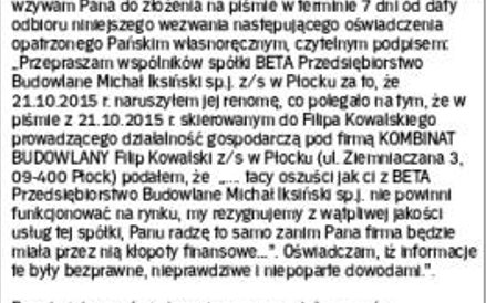 Wezwanie do zapłaty