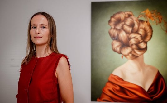 Ewa Juszkiewicz podczas otwarcia wystawy jej prac w Museum Thyssen-Bornemisza w Madrycie w maju 2026