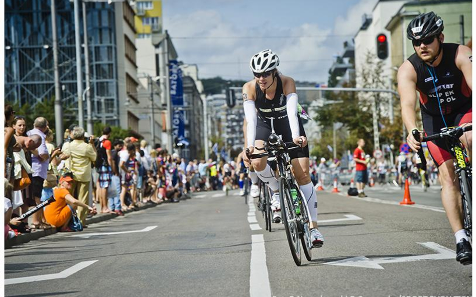 Karolina Gorczyca na trasie tegorocznego Gdynia Herbalife Triathlon