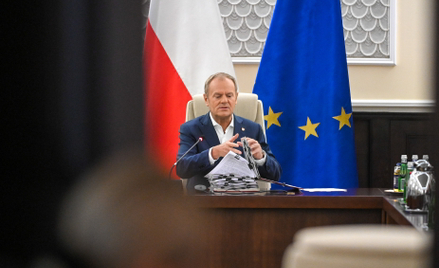 Donald Tusk podczas posiedzenia rządu