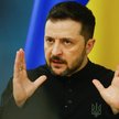 Prezydent Ukrainy Wołodymyr Zełenski na konferencji prasowej w Kijowie