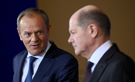 Donald Tusk i kanclerz Niemiec Olaf Scholz