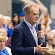 Donald Tusk podczas spotkania z wyborcami w Sosnowcu.