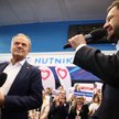 Kampania samorządowa 2024. Premier Donald Tusk i kandydat na prezydenta miasta Krakowa Aleksander Mi