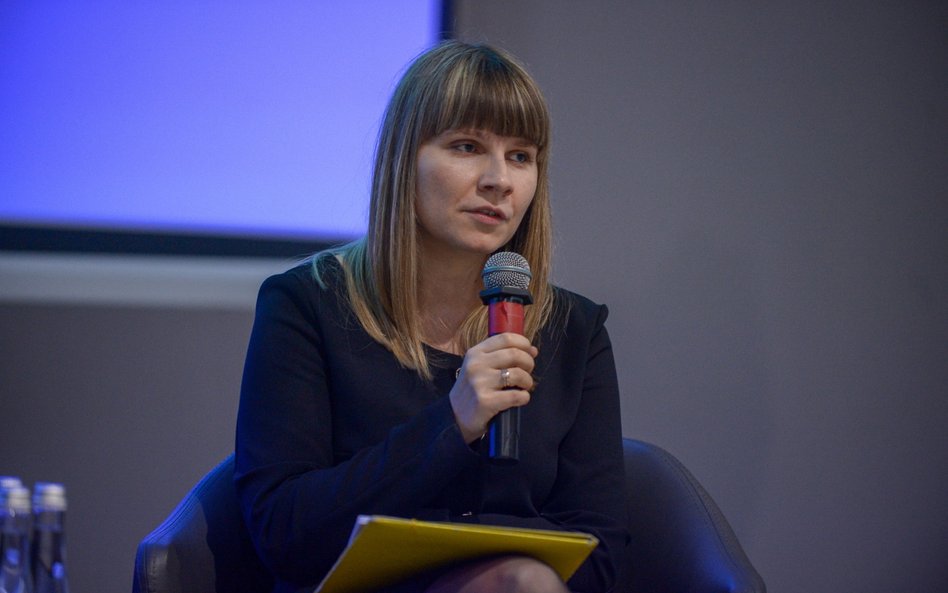 Adwokat Monika Horna-Cieślak podczas konferencji inaugurującej kampanię społeczną pn. "Twój głos jes