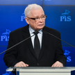 Prawo i Sprawiedliwość (na zdjęciu prezes Jarosław Kaczyński) ma niecałe 2 pkt. proc. przewagi nad K