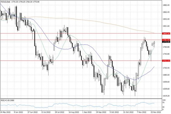 Notowania złota – dane dzienne