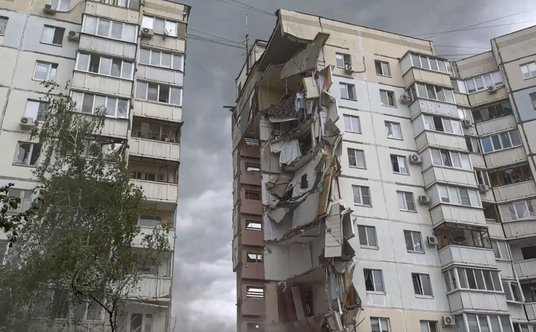 Część budynku w Biełgorodzie przestała istnieć