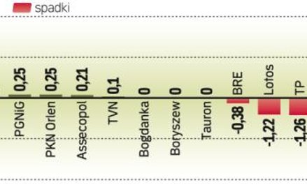 W trakcie poniedziałkowych notowań rynek w całości nie zmienił znacząco poziomu, choć w przypadku ki