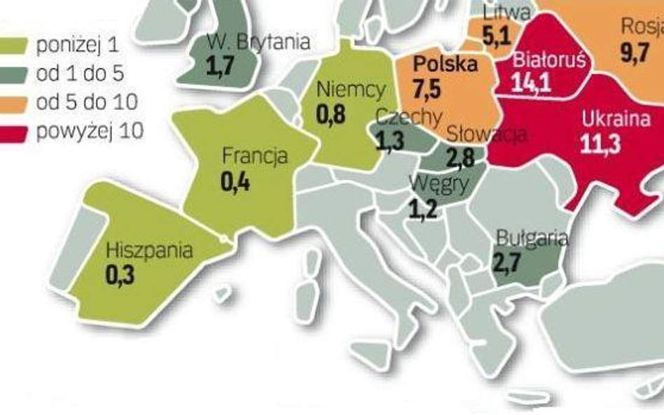 Wódka w kurortach nawet o jedną piątą tańsza